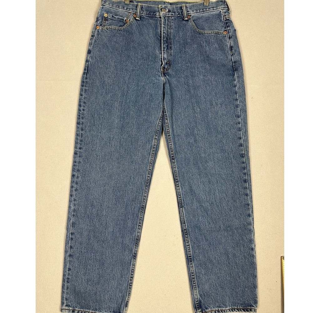 Levis 550 Jeans Mens‎ 36X32 Blue Relaxed Fit Tapered Leg Red Tab 5-Pocket Denim